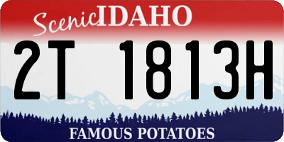 ID license plate 2T1813H
