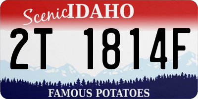ID license plate 2T1814F