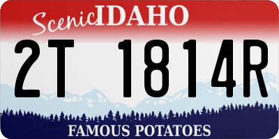 ID license plate 2T1814R