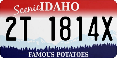 ID license plate 2T1814X