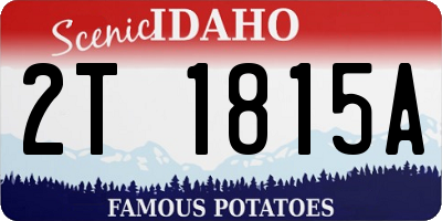 ID license plate 2T1815A