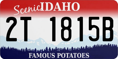 ID license plate 2T1815B