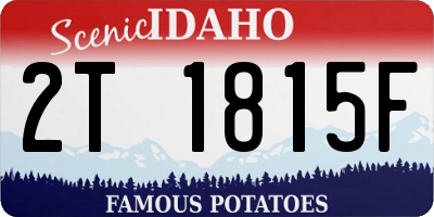 ID license plate 2T1815F