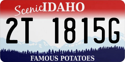 ID license plate 2T1815G