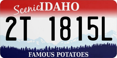 ID license plate 2T1815L