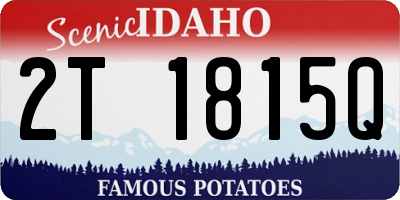 ID license plate 2T1815Q