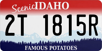 ID license plate 2T1815R