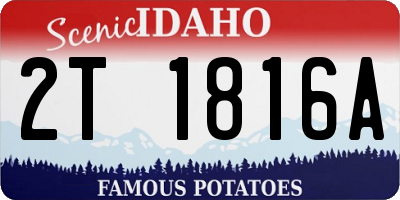 ID license plate 2T1816A