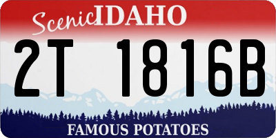 ID license plate 2T1816B