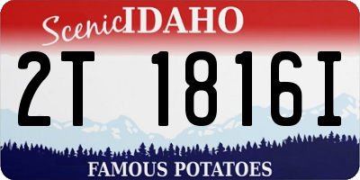 ID license plate 2T1816I