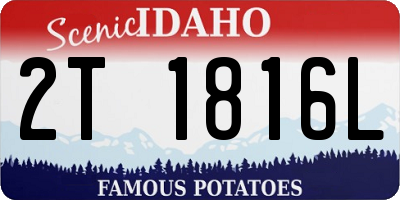 ID license plate 2T1816L