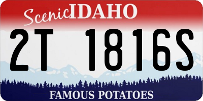 ID license plate 2T1816S