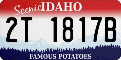 ID license plate 2T1817B