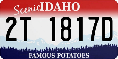 ID license plate 2T1817D