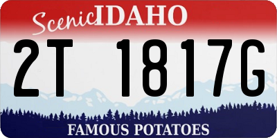 ID license plate 2T1817G
