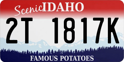 ID license plate 2T1817K