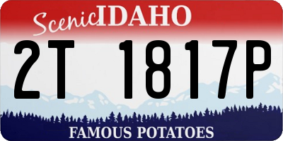 ID license plate 2T1817P