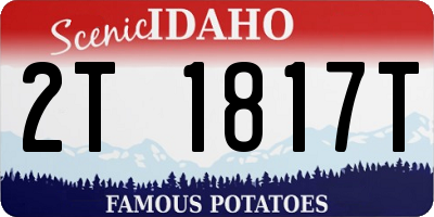 ID license plate 2T1817T