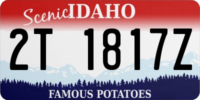 ID license plate 2T1817Z