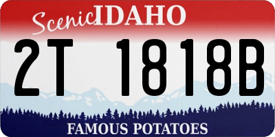 ID license plate 2T1818B