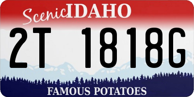 ID license plate 2T1818G