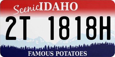 ID license plate 2T1818H