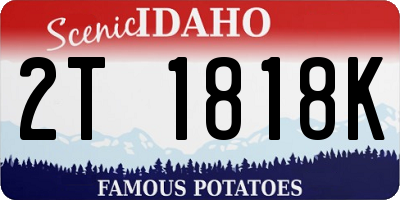 ID license plate 2T1818K