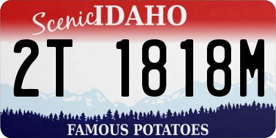 ID license plate 2T1818M