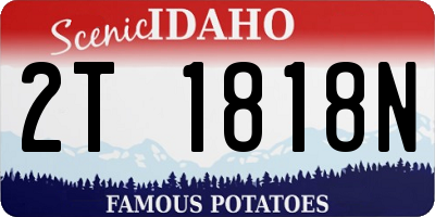 ID license plate 2T1818N