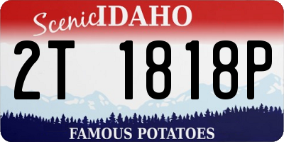 ID license plate 2T1818P