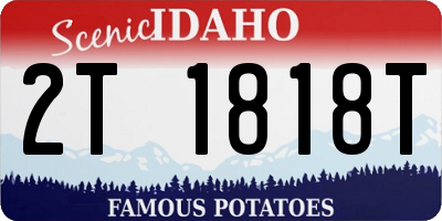 ID license plate 2T1818T