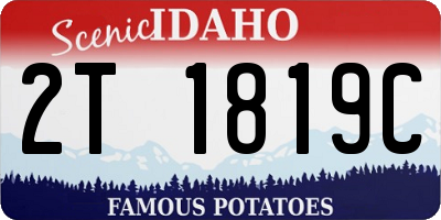 ID license plate 2T1819C
