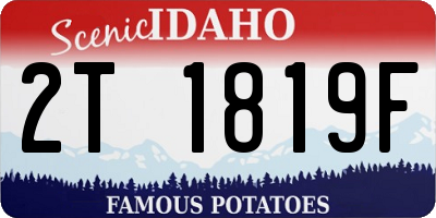 ID license plate 2T1819F