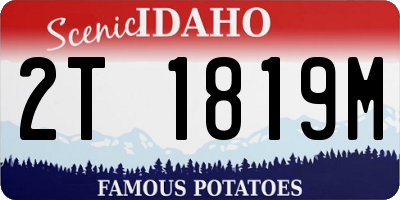 ID license plate 2T1819M