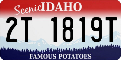 ID license plate 2T1819T