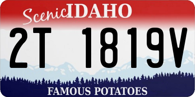 ID license plate 2T1819V