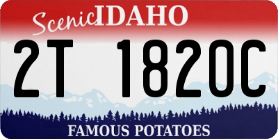 ID license plate 2T1820C