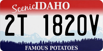 ID license plate 2T1820V