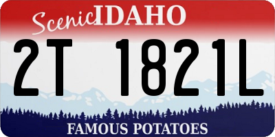 ID license plate 2T1821L