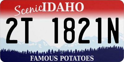 ID license plate 2T1821N