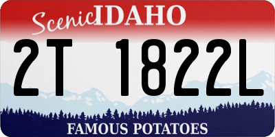 ID license plate 2T1822L