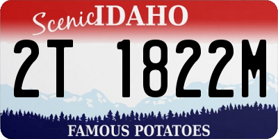 ID license plate 2T1822M