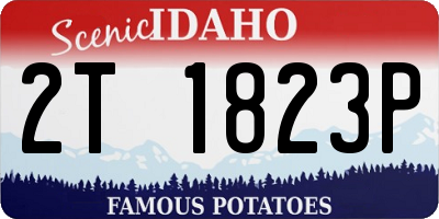 ID license plate 2T1823P