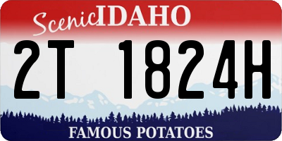 ID license plate 2T1824H