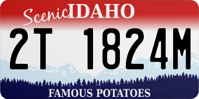 ID license plate 2T1824M