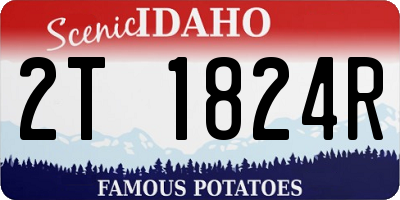 ID license plate 2T1824R