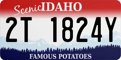 ID license plate 2T1824Y