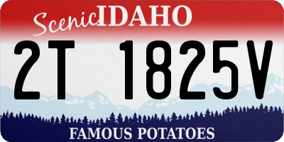 ID license plate 2T1825V