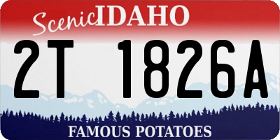 ID license plate 2T1826A