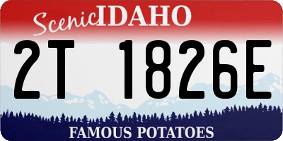 ID license plate 2T1826E